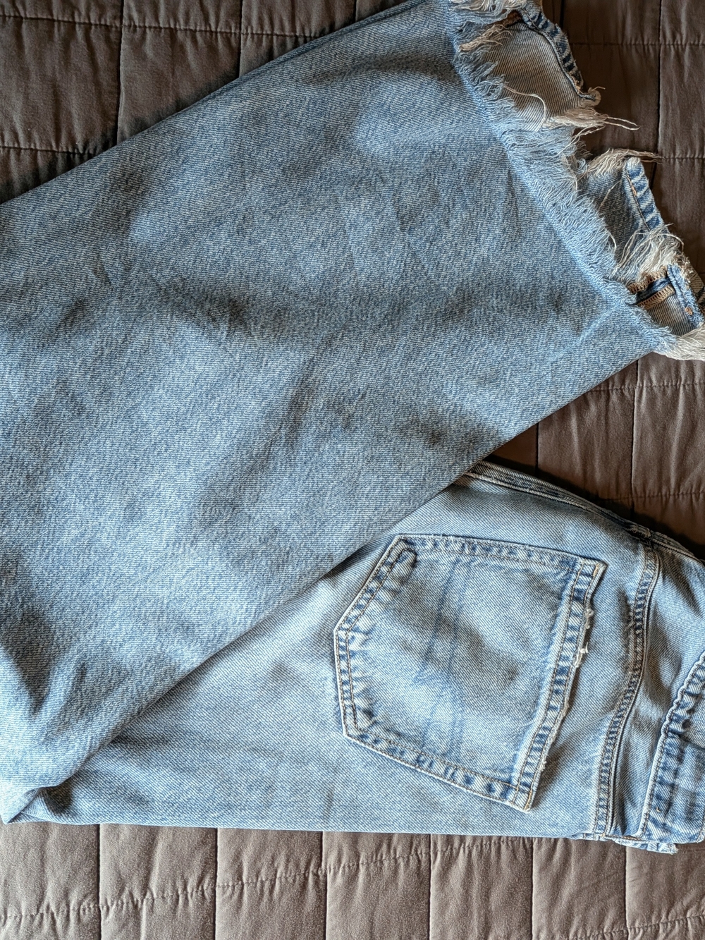 American Eagle Outfitters Light Blue Wide-Leg Jeans Dreamy Drape